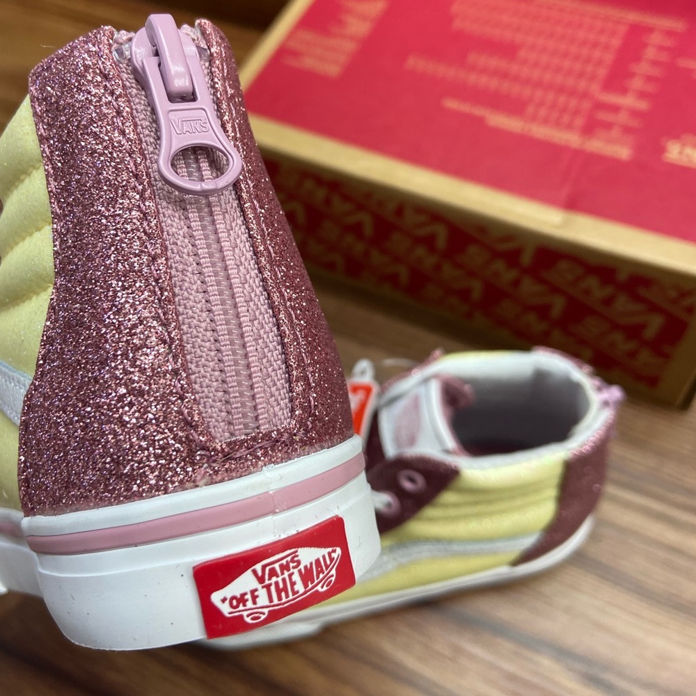 🆕 Vans Sk8-Hi Zip glitter girls sneakers - Picture 10 of 14